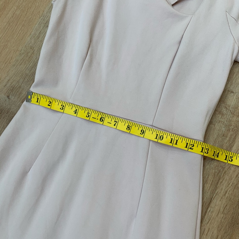 French Connection I Lulu Pink Sheath Slash Neck - Picture 8 of 11